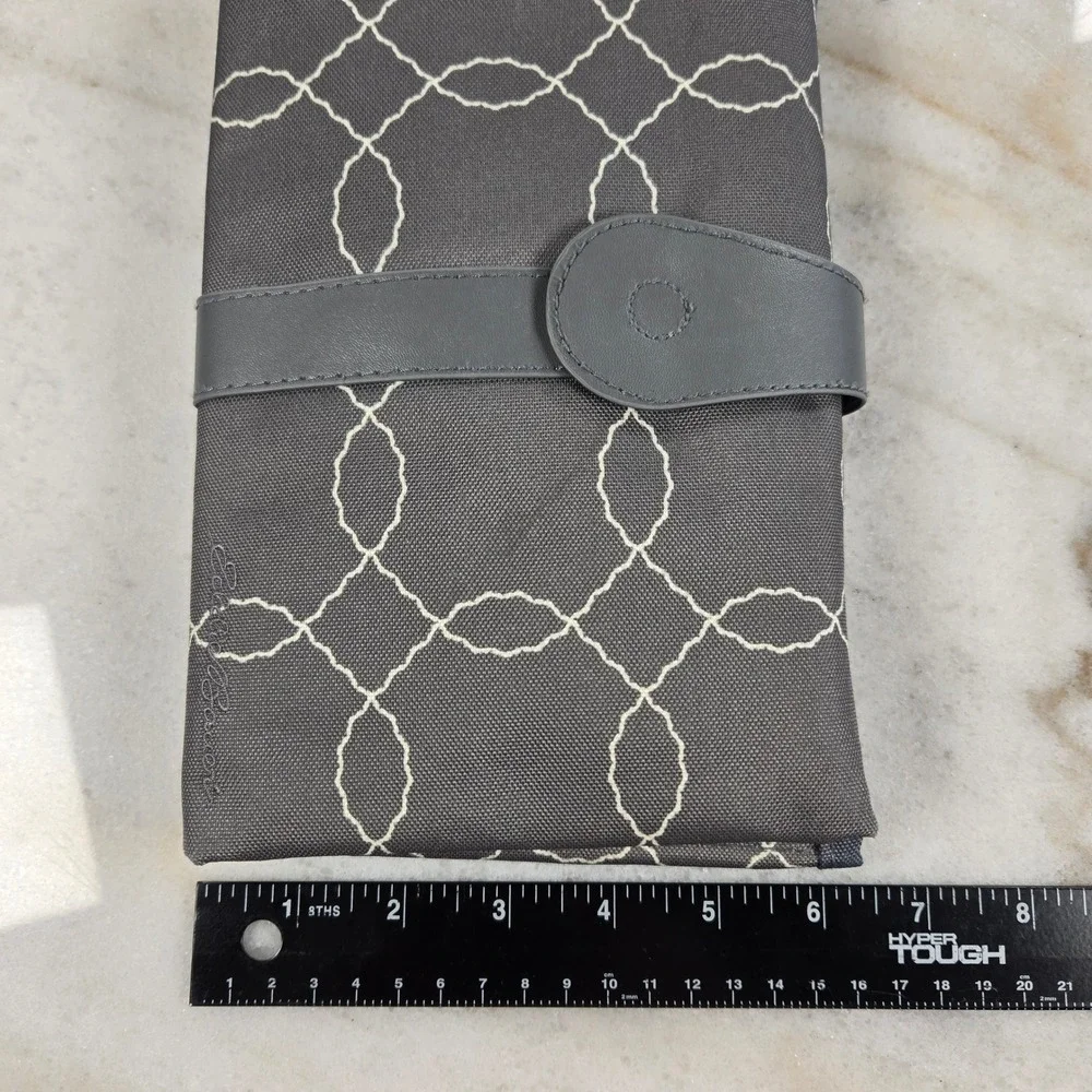 Eddie Bauer Portable Changing Pad Grey Geometric Travel Diaper Clutch Baby Gear